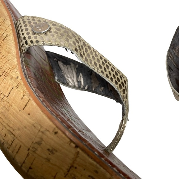 SAM Edelman Women’s Tan Cork Wedge Sandler Flip-Flop, Size 7.5M - Picture 8 of 11